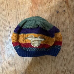Disney Multicolor Knit Beanie with Mickey Patch